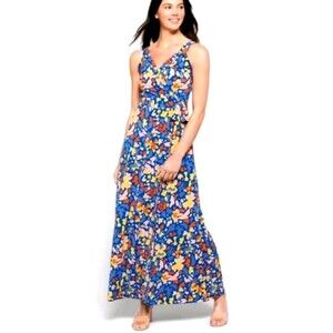 stitch fix 41 hawthorn hellena floral faux wrap maxi dress womens size XL